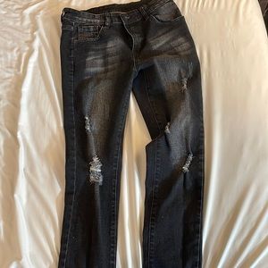 Black ripped jeans from children's place